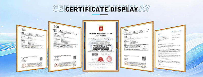ISO9001 and RoHS compliance certificates displayed at ZHXPRECI factory